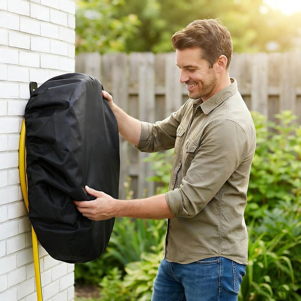 Reel Cover - Outdoor Hose Reel Protector Wall Mount