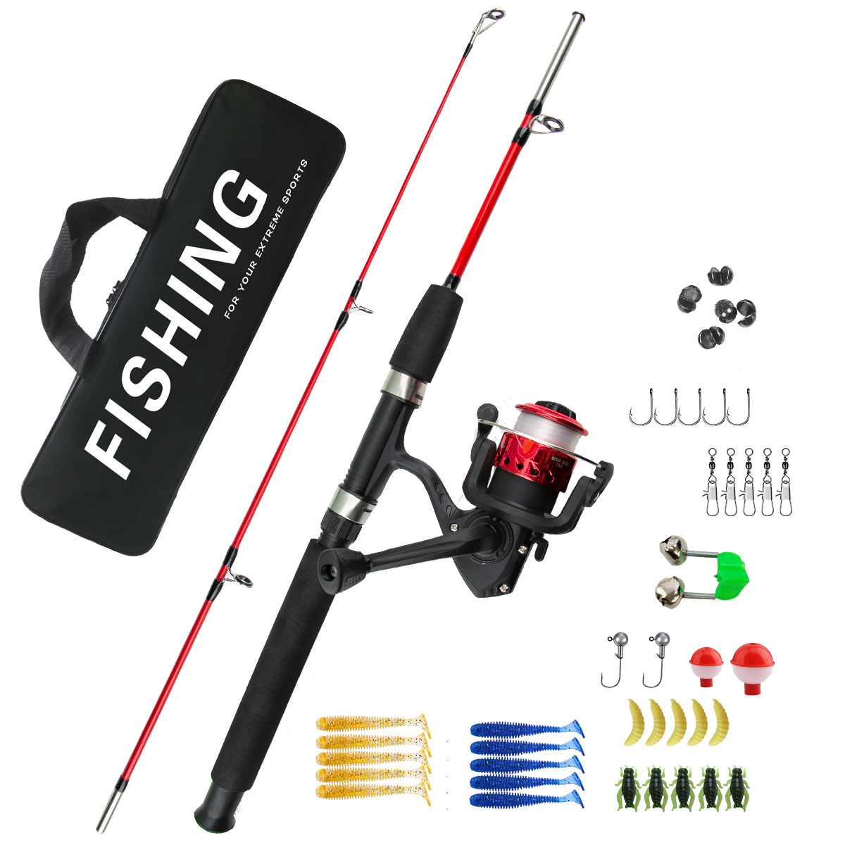 2 Sections Ice Fishing Rod Com - Ice Fishing Reel avaliação e preço