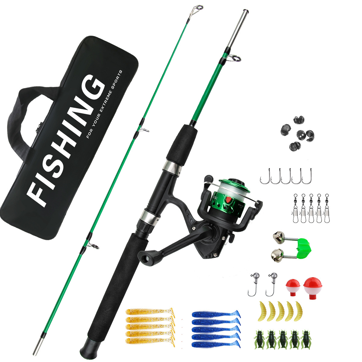 2 Sections Ice Fishing Rod Com - Ice Fishing Reel avaliação e preço