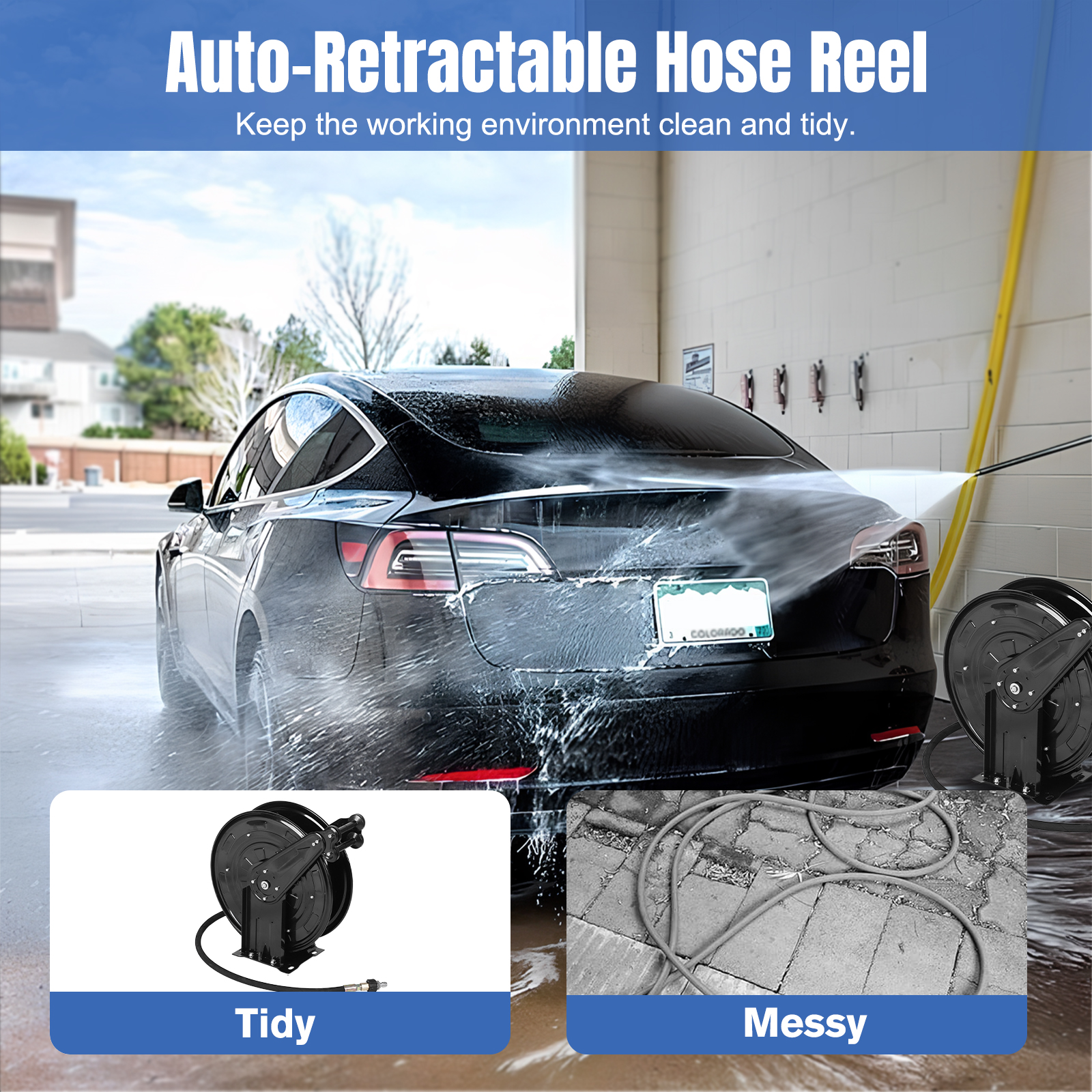 Washer Hose Reel Auto Rewind P - Reel Oil avaliação e preço