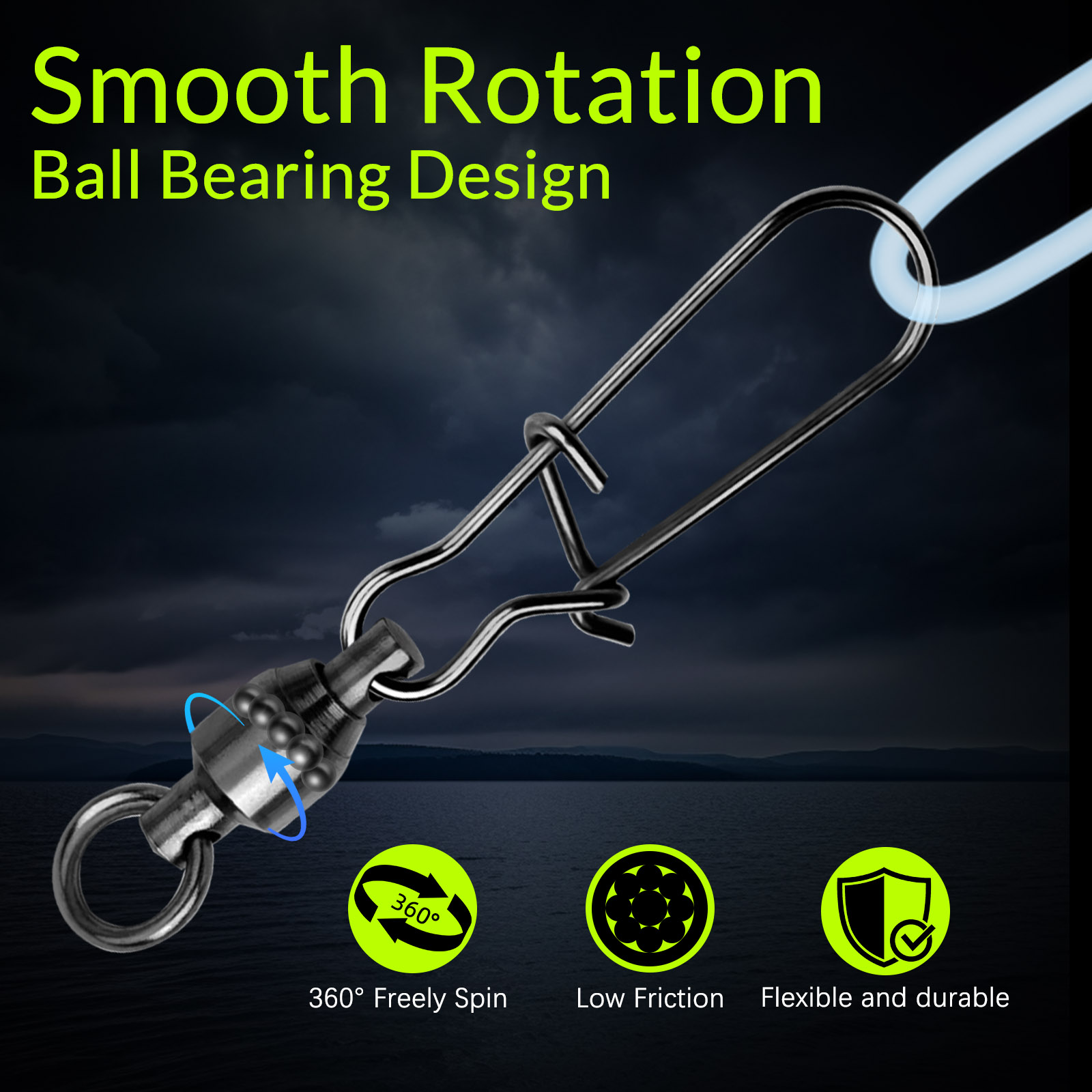 9KM 10PCS Ball Bearing Swivel  - Baitcasting Reel avaliação e preço