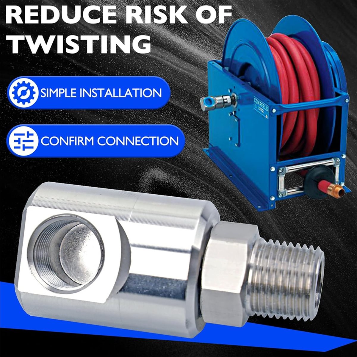 A45I 1/2 Inch MXF Hose Reel Sw - Reel Grease avaliação e preço