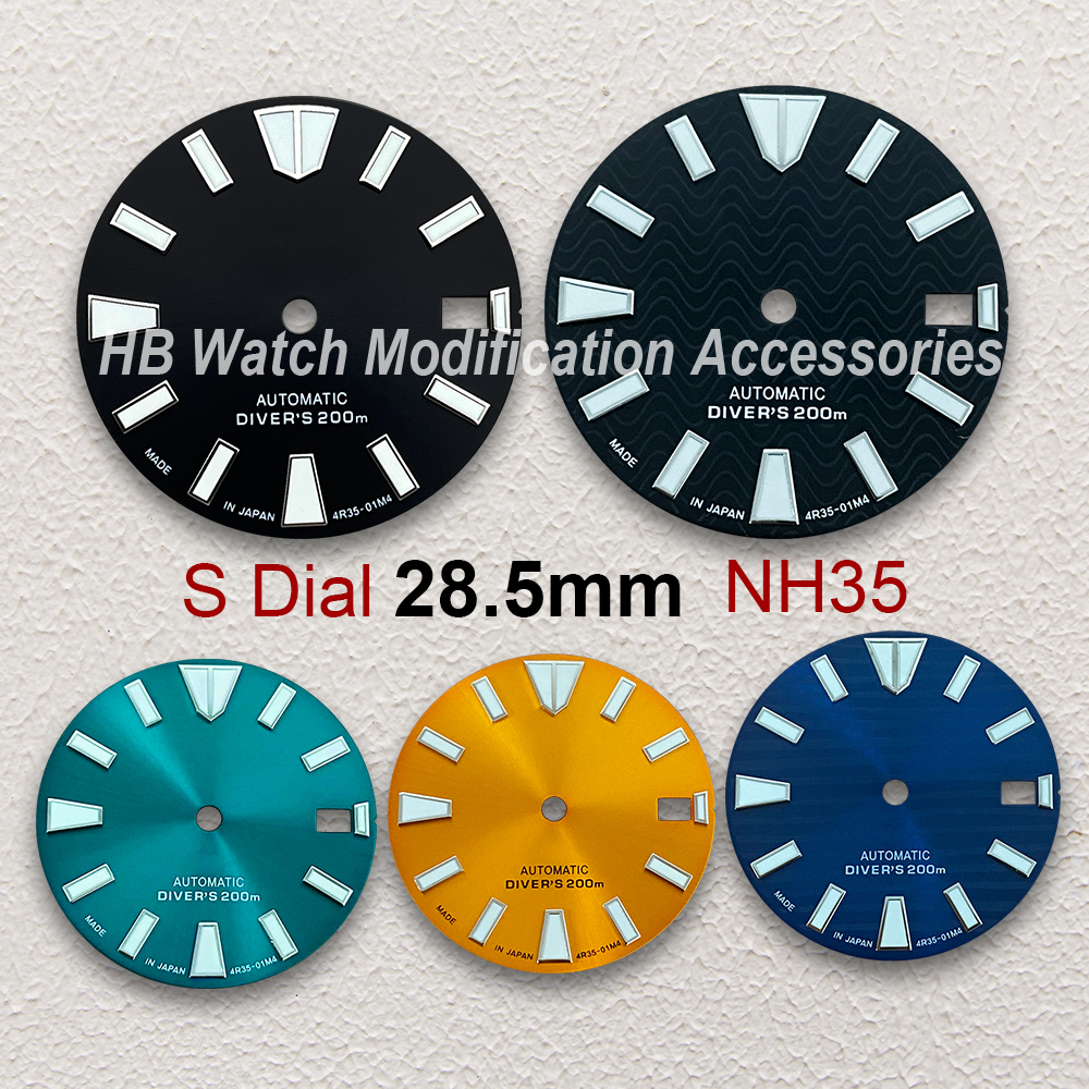 28.5mm S Logo Wave Dial Fit NH - Reel Case avaliação e preço