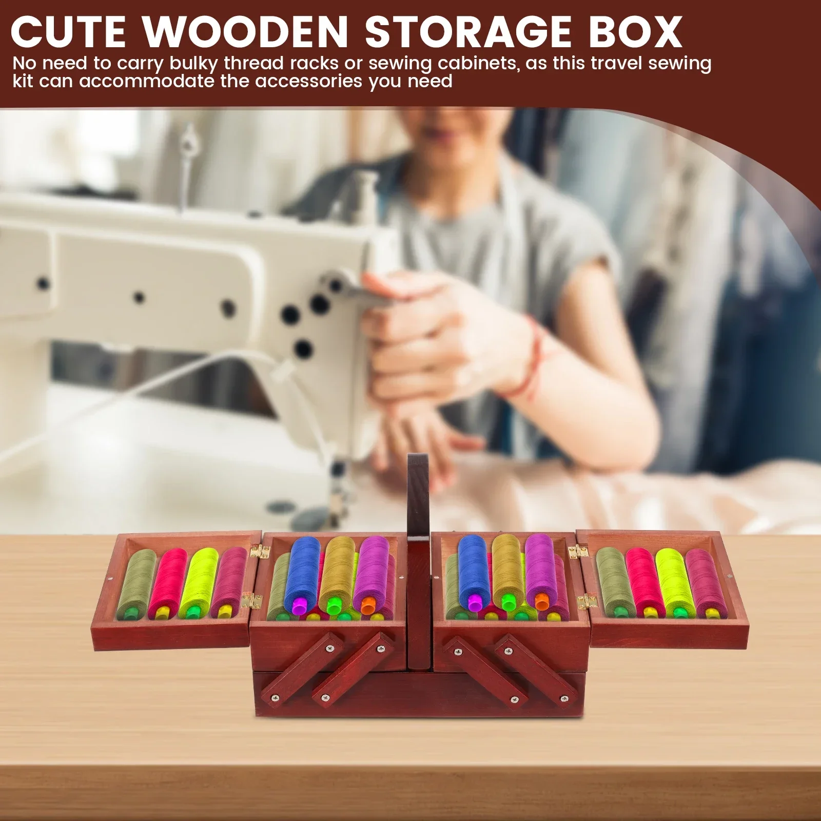 Expandable Sewing Thread Box W - Reel Handle avaliação e preço