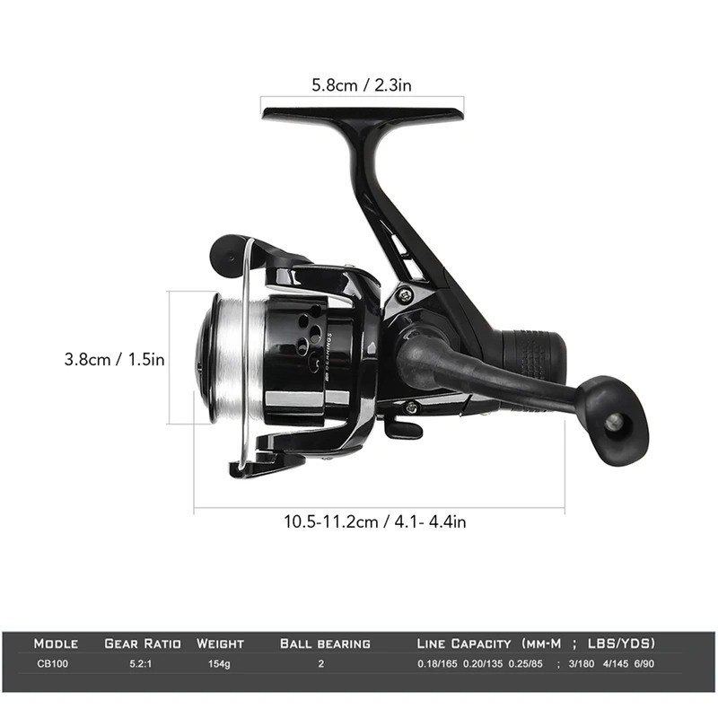 BRAVMAK 2.1/ 2.3 mTelescopic F - Spincast Reel avaliação e preço